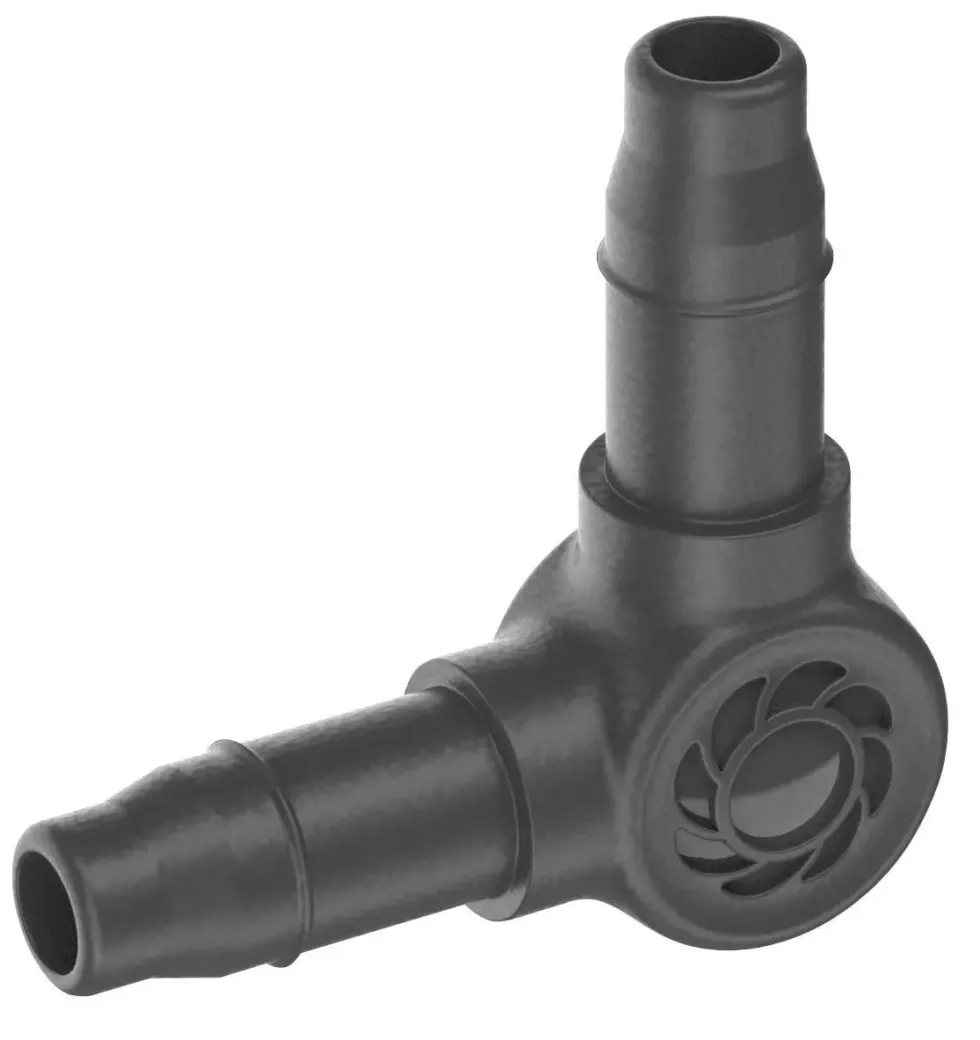 Jonction en L 3/16 Easy & Flexible coloris noir boîte de 10 Gardena - 4,6 mm