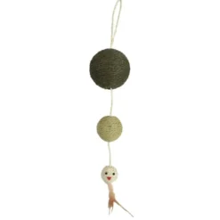 Jouet à griffer pour chat coloris vert Bobby Plume - 55 x 12 cm