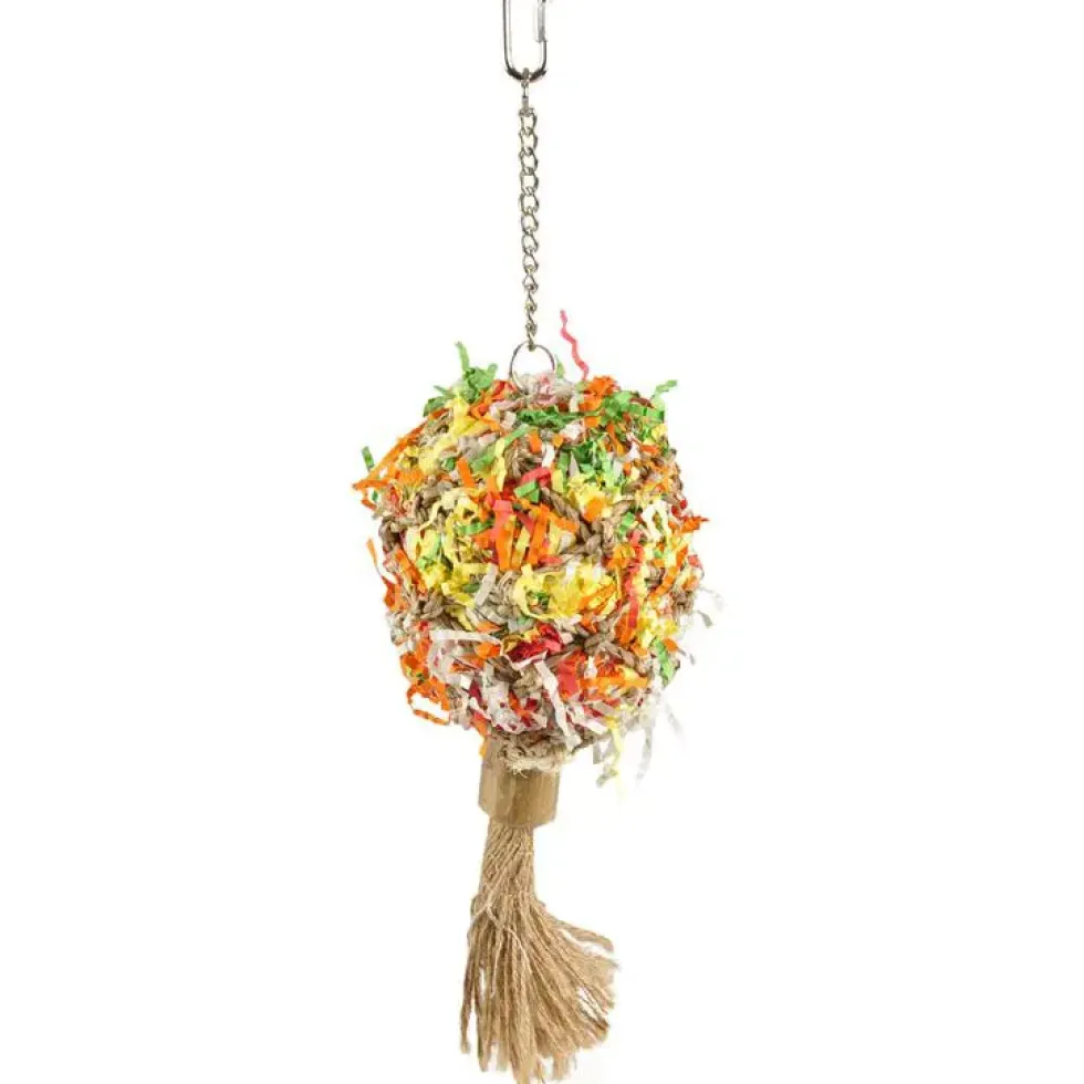 Jouet papyr perruche bouquet coloris multicolore - 36 cm