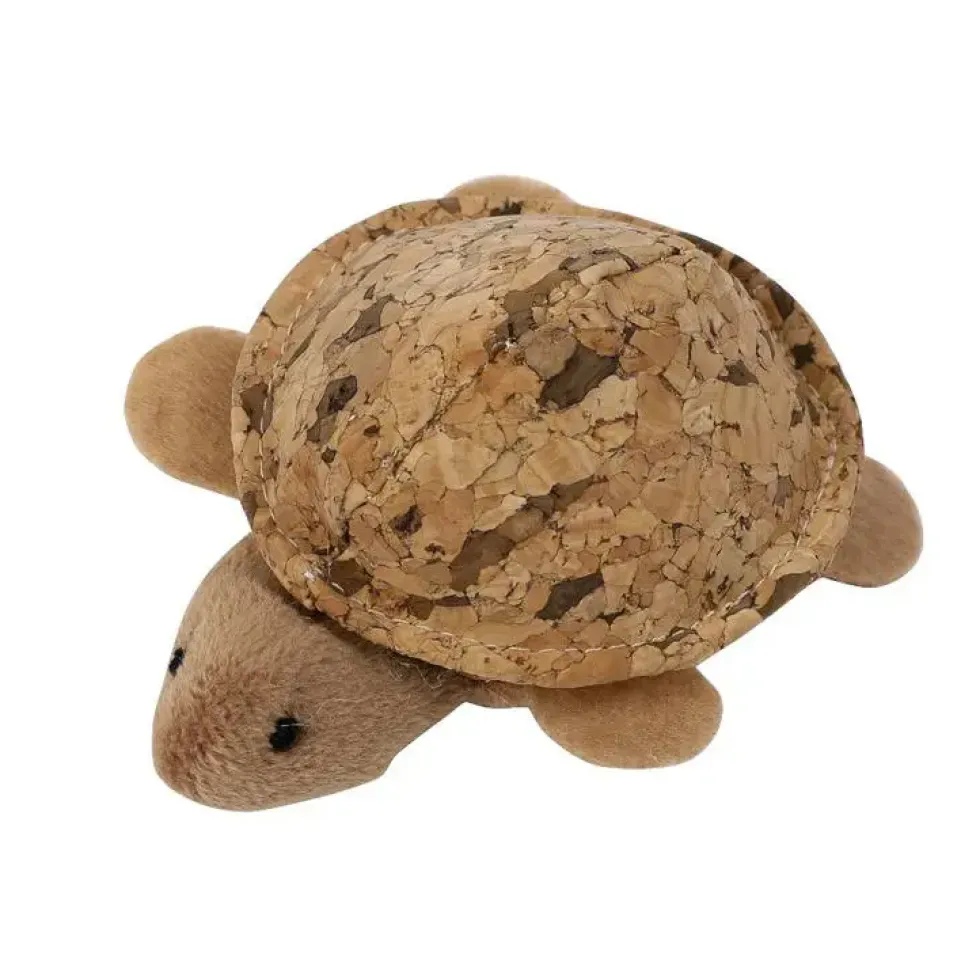 Jouet pour chat tortue en liège 10x8 cm
