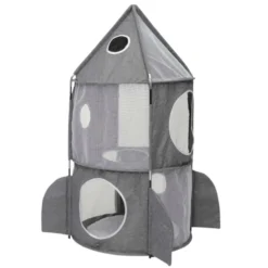 Jouet pour chat tour à chat Fusée Vesper Rocket Ship Catit coloris bleu