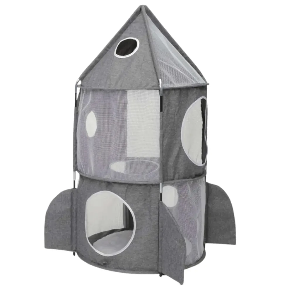 Jouet pour chat tour à chat Fusée Vesper Rocket Ship Catit coloris bleu