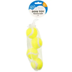 Jouet pour chien coloris jaune balle de tennis Duvoplus - Ø 4 cm