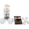 Kit barrista coloris marron en bois - 28 x 23 x 7,7 cm