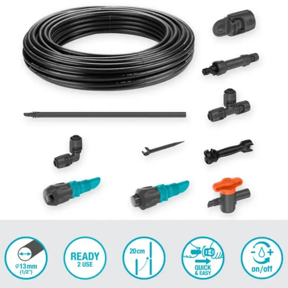 Kit d’initiation pour potagers arrosage goutte à goutte Gardena Micro-Drip System 60 m2