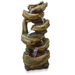 Kit fontaine en polyrésine avec pompe Xtra 900 Nature Outside Living Trabia - 37 x 46,5 x 105 x cm