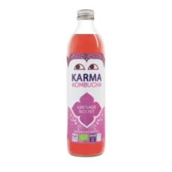 Kombucha au jus de grenade. La bouteille de 500 ml