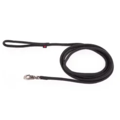 Laisse ronde pour chien coloris noir 1,3 cm x 2 m