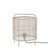Lampe de table coloris beige en toile piétement métal Paros - Ø 29,5 cm