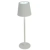 Lampe de table rechargeable coloris blanc à LED blanc chaud - Ø 11 x H 37 cm