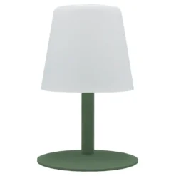 Lampe de table sans fil solaire ou USB vert olive Batimex - Ø16 x H 25 cm