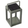 Lanterne solaire en aluminium vert amande Oxalis - 16 x 16 x 25 cm