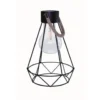 Lanterne solaire métal noir Maxi Britt à LED blanc chaud H 30 cm
