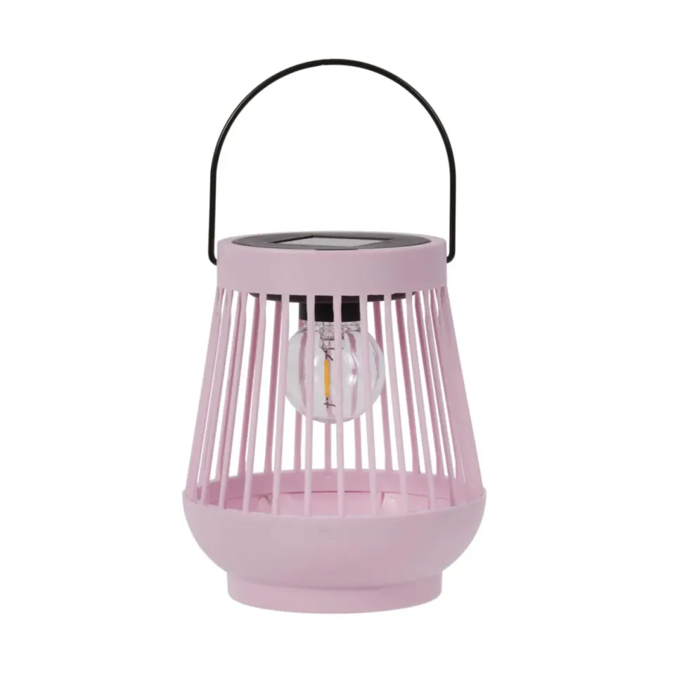 Lanterne solaire Viva! coloris multicolore en plastique effet blanc chaud - 15 x 13 x 13 cm