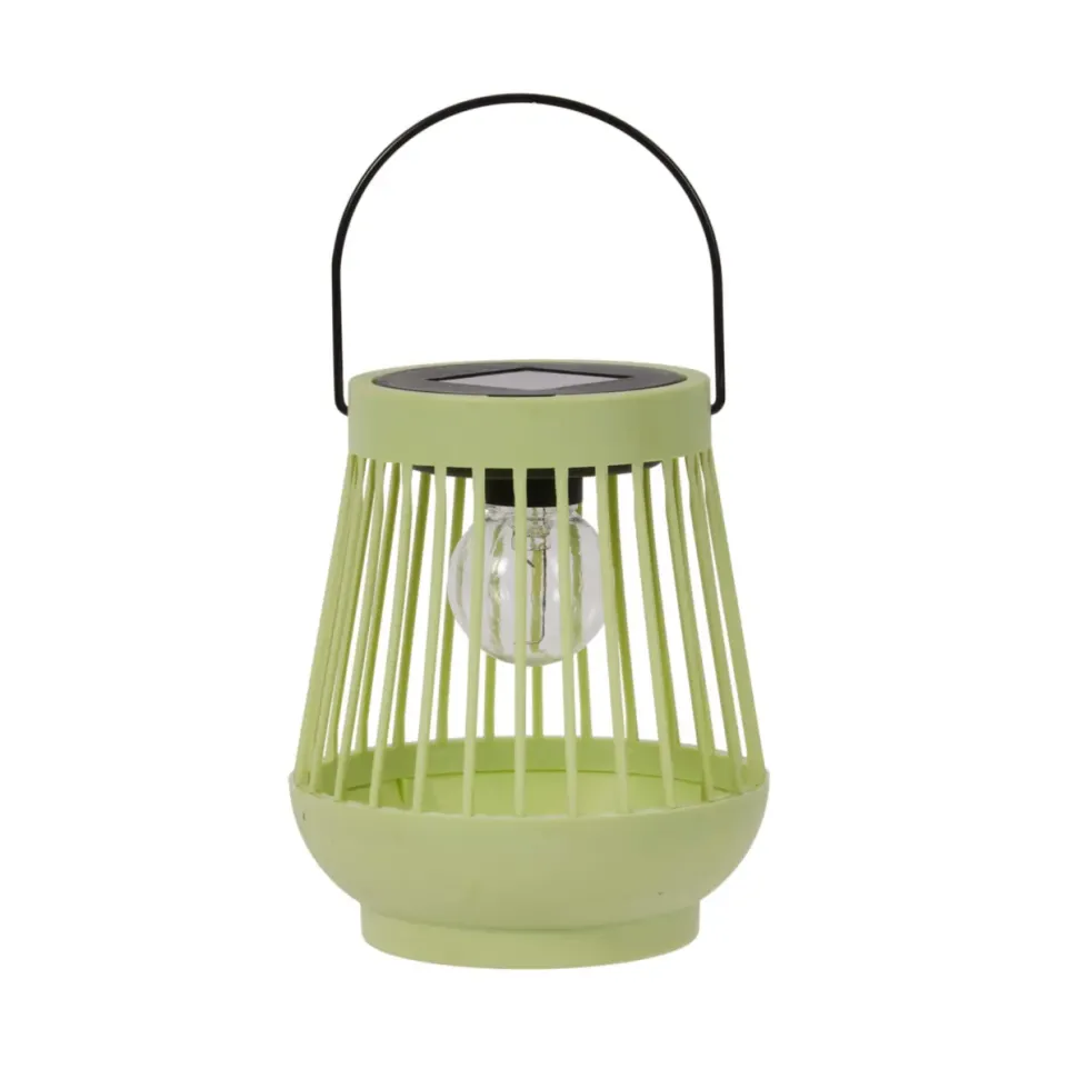 Lanterne solaire Viva! coloris multicolore en plastique effet blanc chaud - 15 x 13 x 13 cm