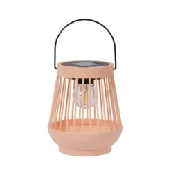 Lanterne solaire Viva! coloris multicolore en plastique effet blanc chaud - 15 x 13 x 13 cm