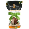 Lapin en chocolat au lait avec œufs pralinés bio Saveurs & Nature - 150 g