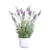 Lavande artificielle violette en pot blanc - 47 cm