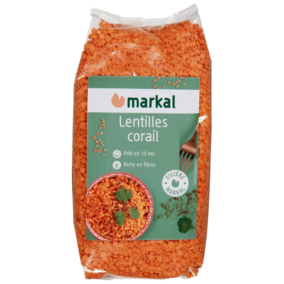 Lentilles corail bio Markal - 500 g