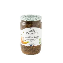 Lentilles vertes cuisinées aux petits légumes bio GM Prosain - 660 g