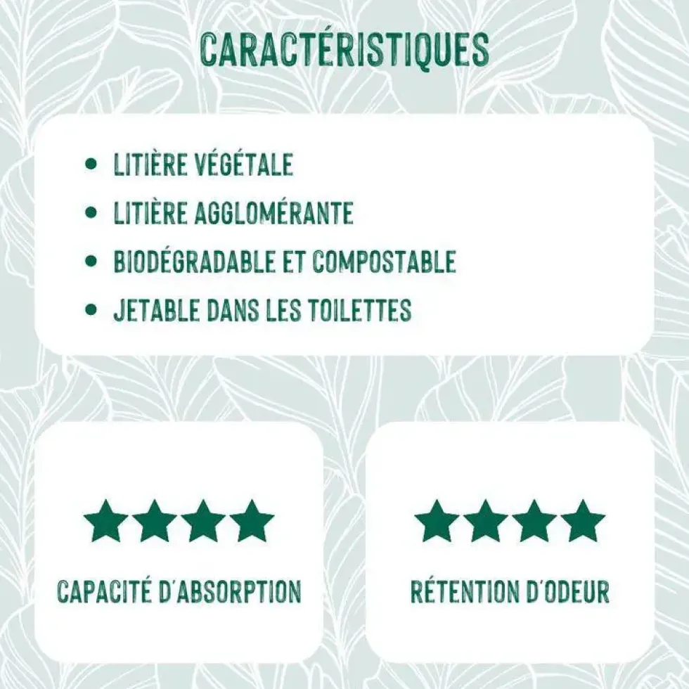Litière végétale agglomérante pour chat Cat’s Best Smart Pellets 20 L - 10 kg