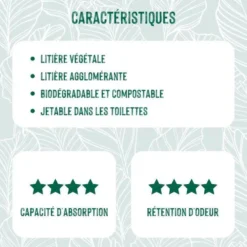 Litière végétale agglomérante pour chat Cat’s Best Smart Pellets 10 L - 5 kg