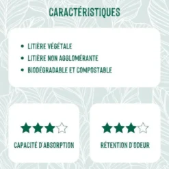 Litière végétale non-agglomérante pour chat, oiseau et rongeur Cat’s Best Universal 40 L - 22 kg
