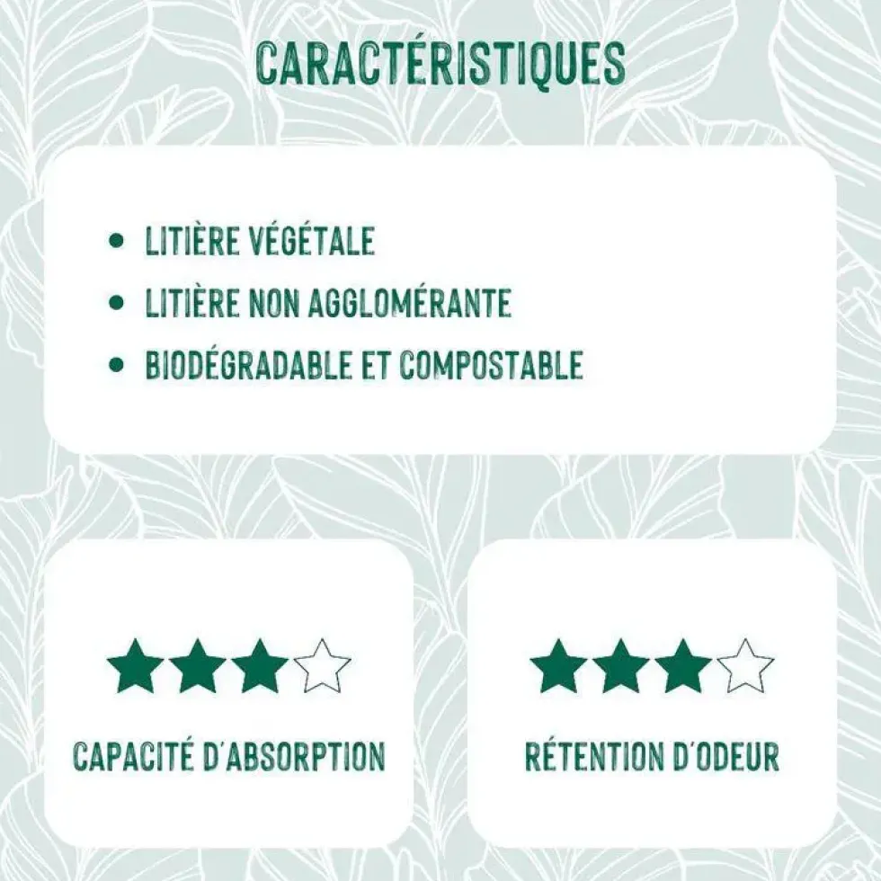 Litière végétale non-agglomérante pour chat, oiseau et rongeur Cat’s Best Universal 40 L - 22 kg