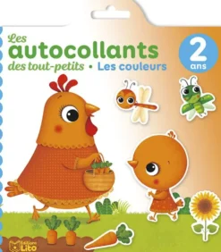 Livre d’autocollants "La ferme" aux Éditions Lito collection Les autocollants des tout petits 2 ans
