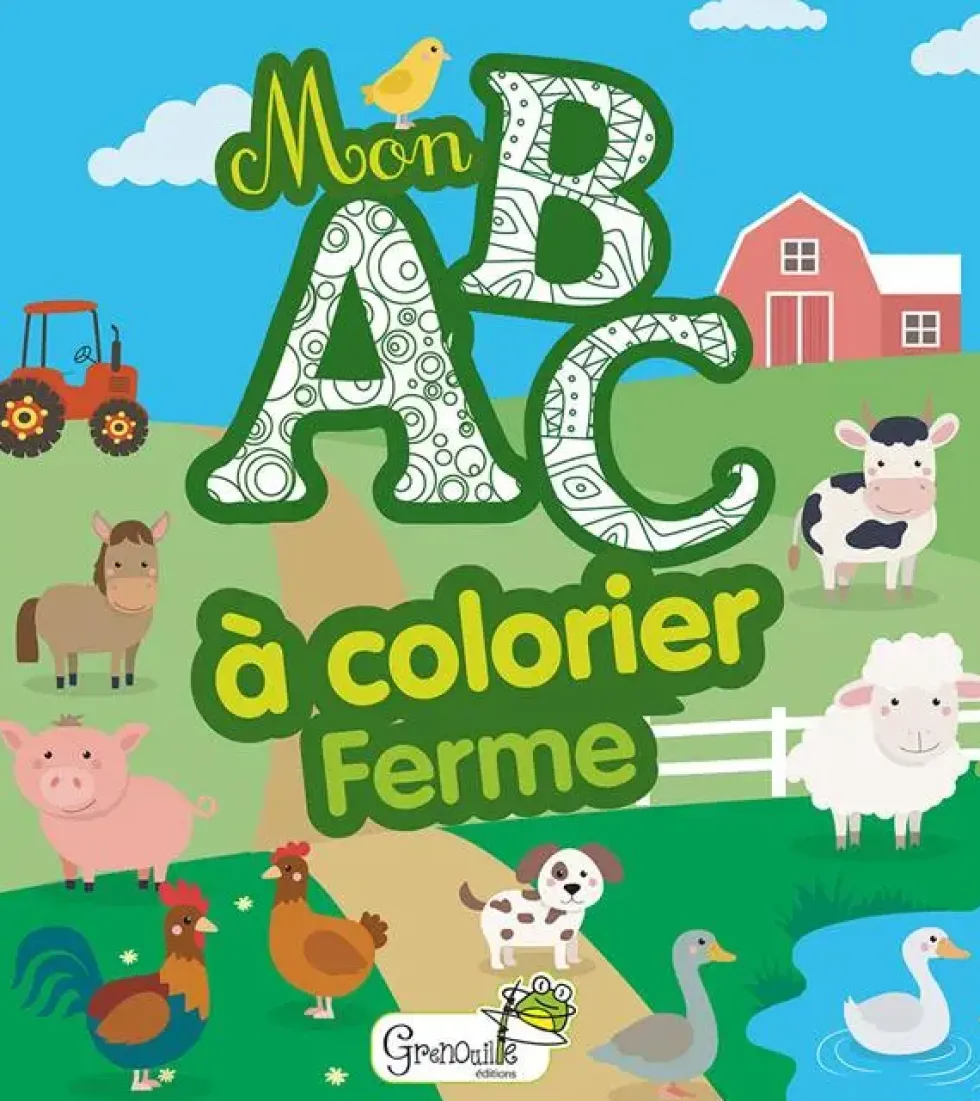 Livre "Mon ABC à colorier - Ferme" aux Éditions Grenouille