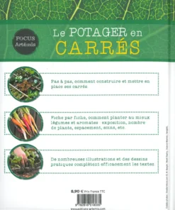 Livre "Potager en carrés" aux Éditions Artemis