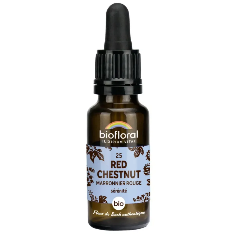 Élixir n°25 Biofloral de marronnier rouge en flacon de 20 ml