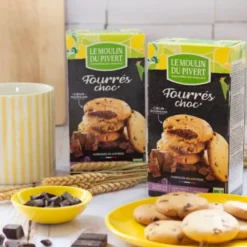 Lot de biscuits fourrés chocolat bio Le Moulin du Pivert - 350 g (2ème à -50%)