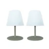 Lot de 2 lampes IP54 coloris vert effet blanc chaud en métal Batimex - Ø 10 x 16 cm