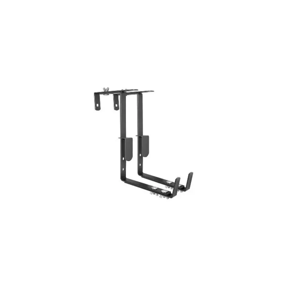 Lot de 2 supports réglables pour jardinière de 16 à 26 cm gris