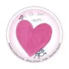 Magnet rond "De tout mon cœur" des Éditions Titi Pinson - 56 mm