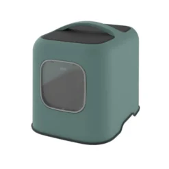 Maison de toilette pour chat coloris vert de Gui Rhoto Biala - 44,3 x 39,50 x 51 cm
