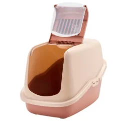 Maison de toilette pour chat coloris champagne Savic Nestor - 56 x 39 x 38,5 cm