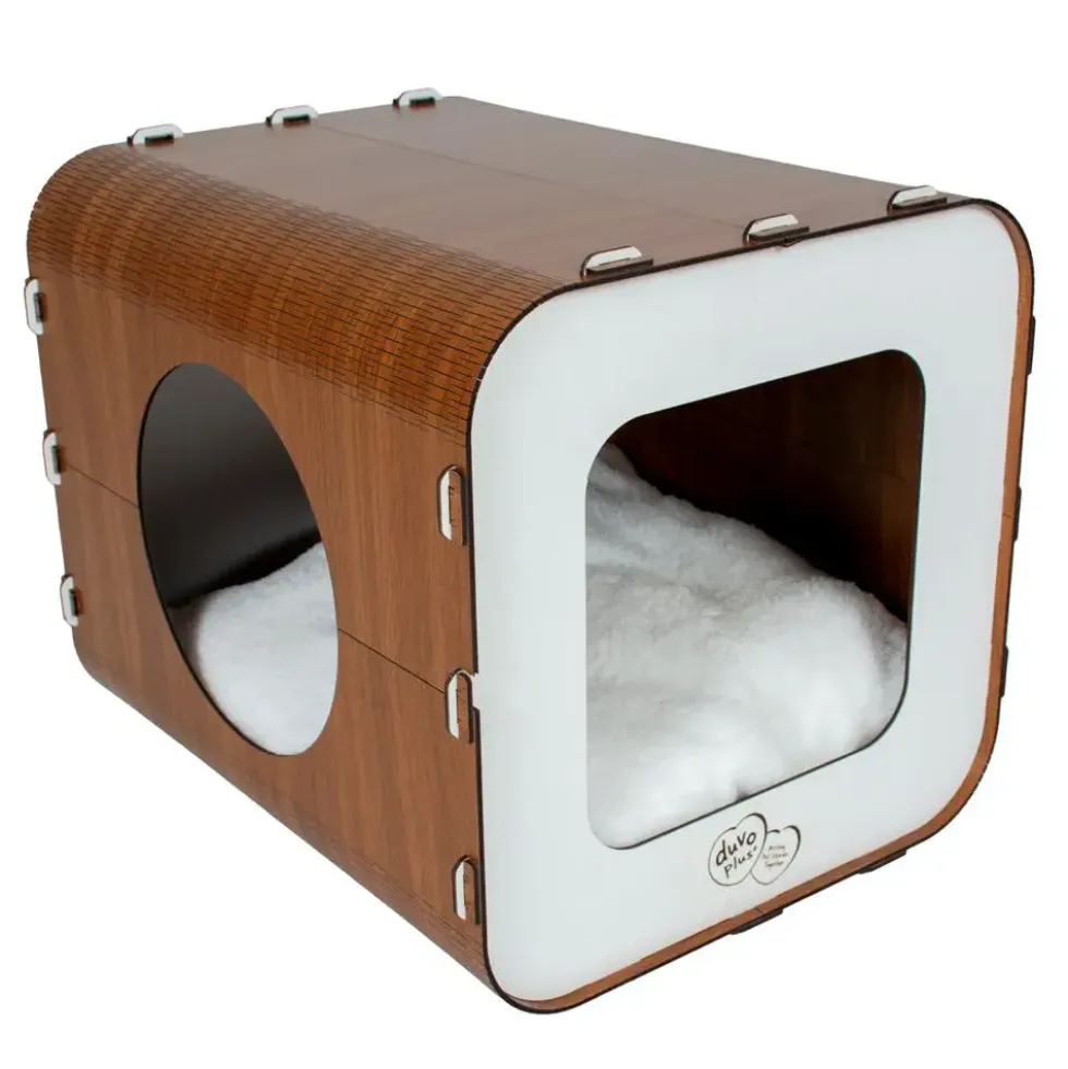Maison pour chat coloris blanc Europet - 33,5 x 40 x 34 cm