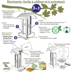Mangeoire en bois Bistrot