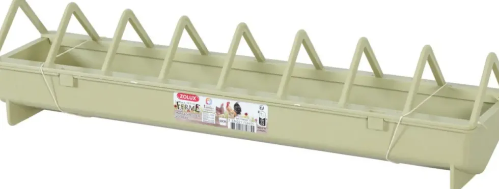 Mangeoire pour basse-cour en plastique coloris vert clair Zolux - 50 cm