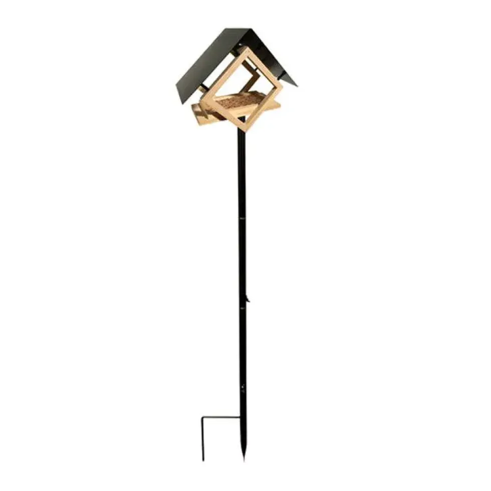 Mangeoire sur pied klotz en bois et métal 142 cm