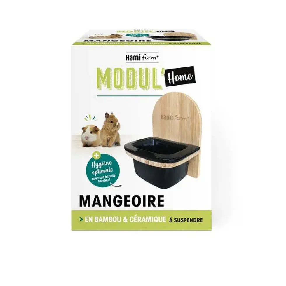 Mangeoire à suspendre en bois et céramique Hamiform Modul'Home