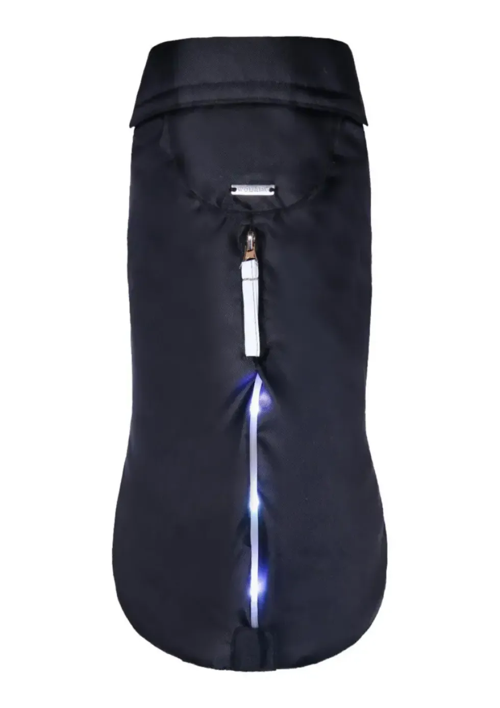 Manteau imperméable pour chien coloris noir Wouapy LED - Taille 42