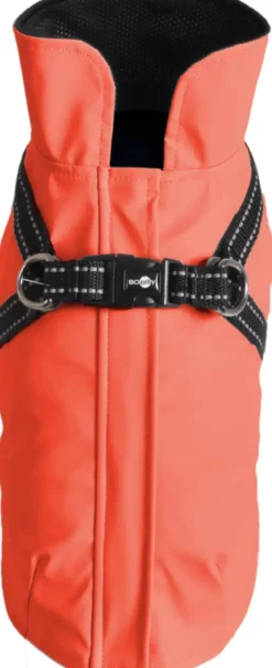 Manteau pour chien coloris corail avec harnais intégré Bobby Tom - Taille 34S