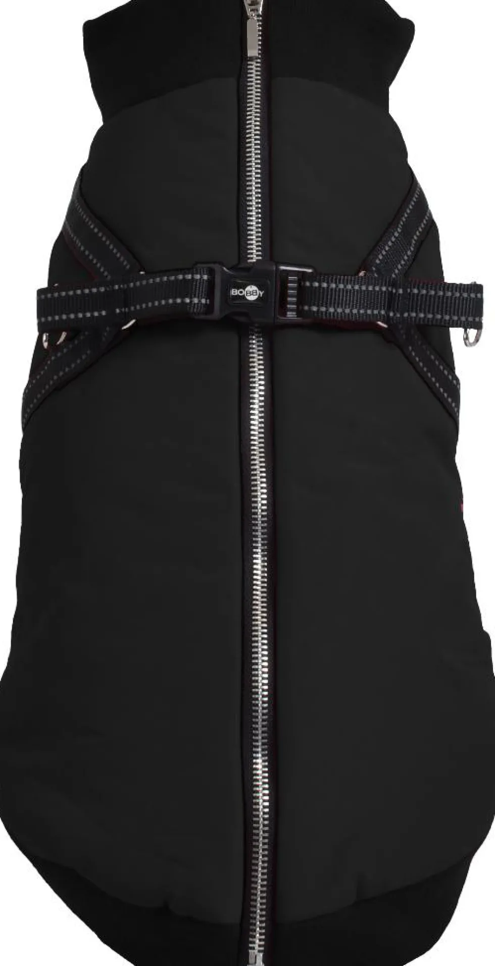 Manteau pour chien coloris noir avec harnais intégré Bobby Easy - Taille 40M
