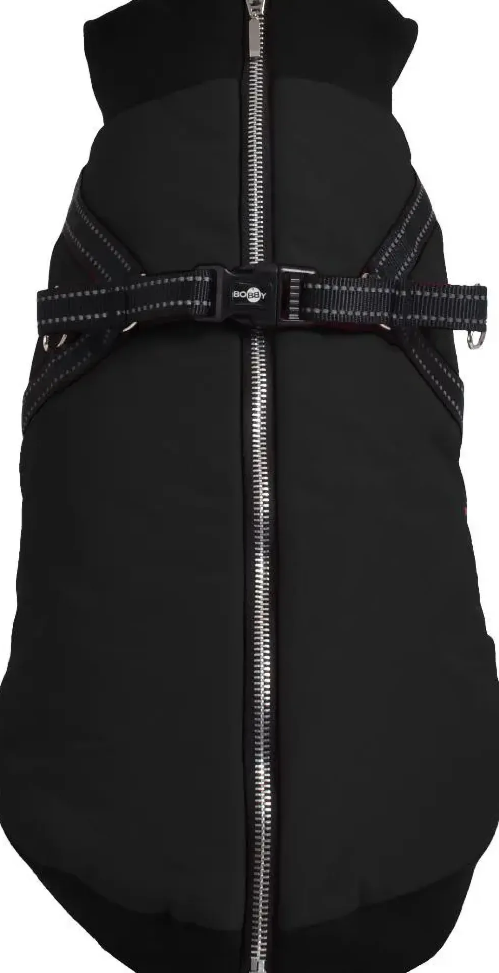 Manteau pour chien coloris noir avec harnais intégré Bobby Easy - Taille 28XS