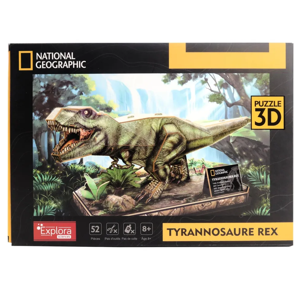 Maquette 3D T-Rex 52 pièces National Geographic - 44 cm