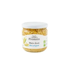 Maïs doux bio hyposodé en bocal de 345 g