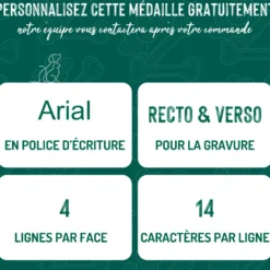 Médaille basic petit cœur pour chien en laiton doré